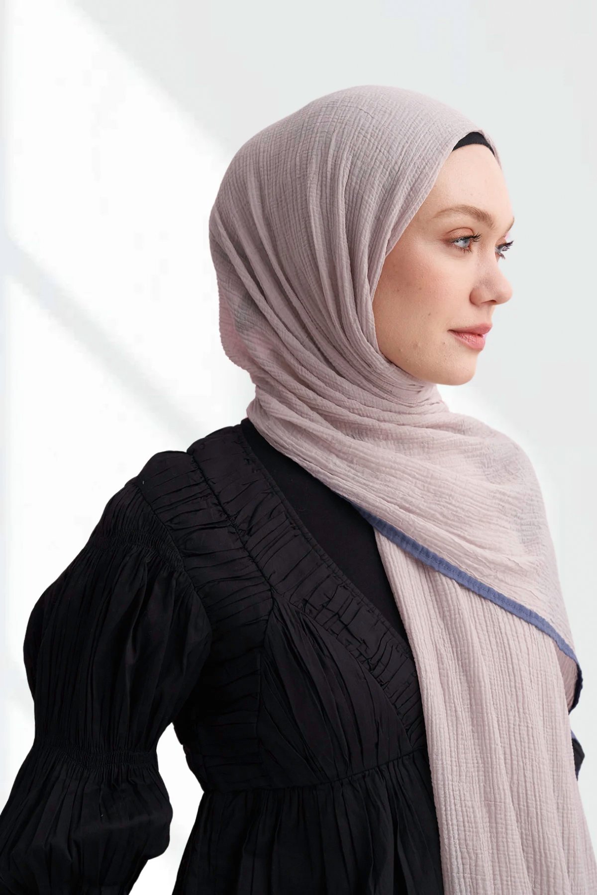 Müslin Biyeli Şal 3352-574 Duman