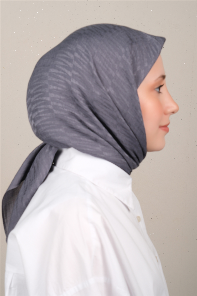 Naia Lyocell Coton Eşarp 8614-2 Gri 