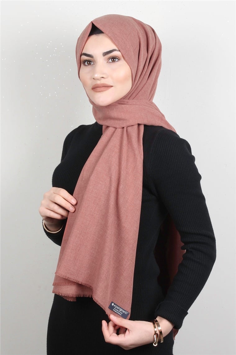 Natural Pamuk Şal 1495-20 Şeftali