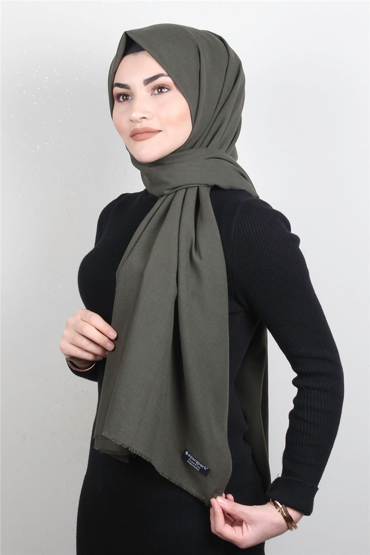 Natural Pamuk Şal 1495-25Haki