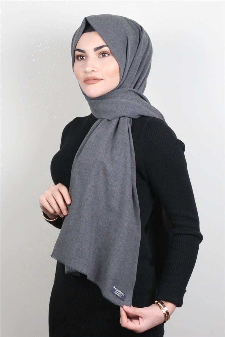 Natural Pamuk Şal 1495-27 Füme