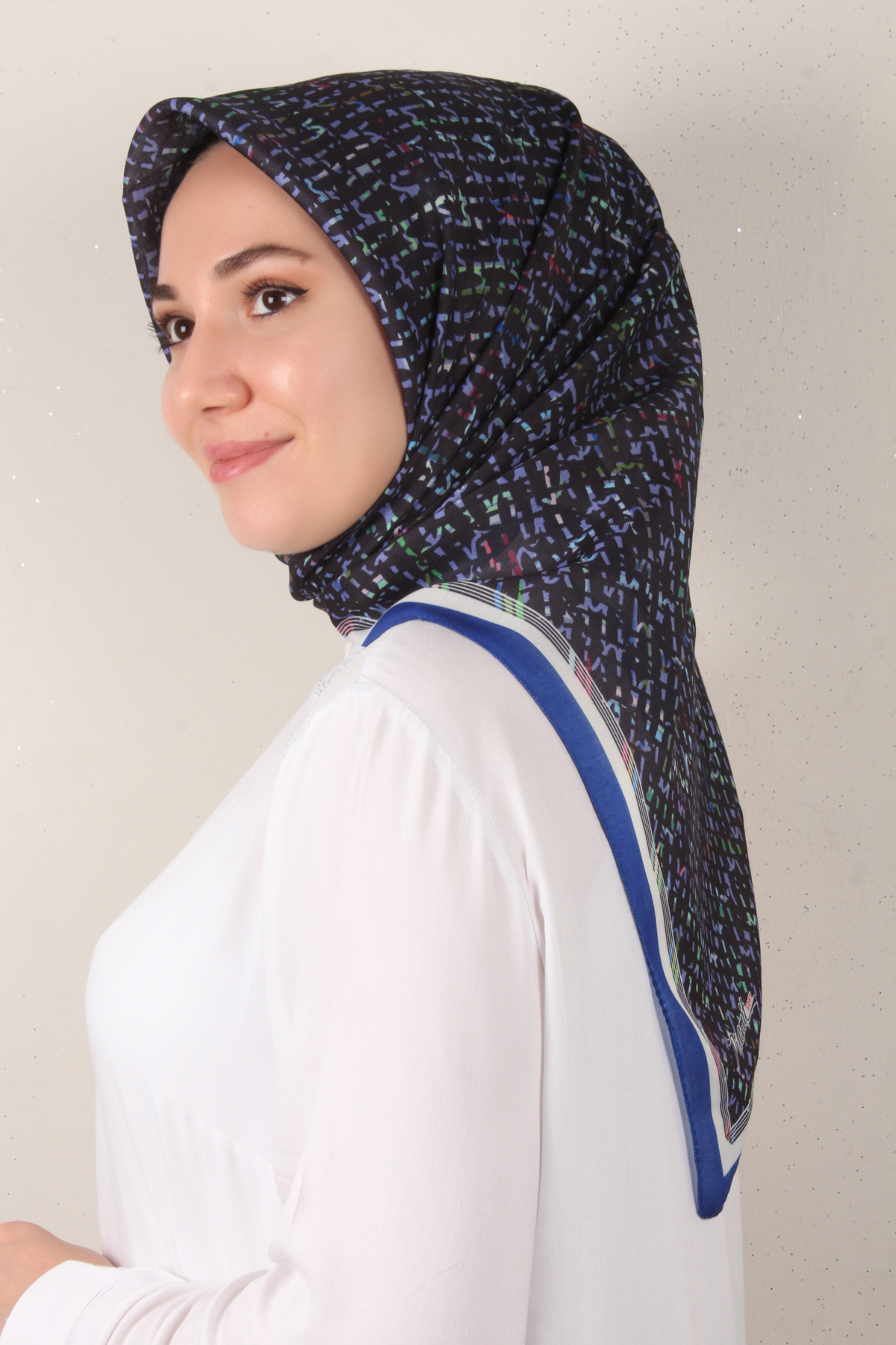 Nirvana Soft Eşarp 3347-14 Saks Mavisi