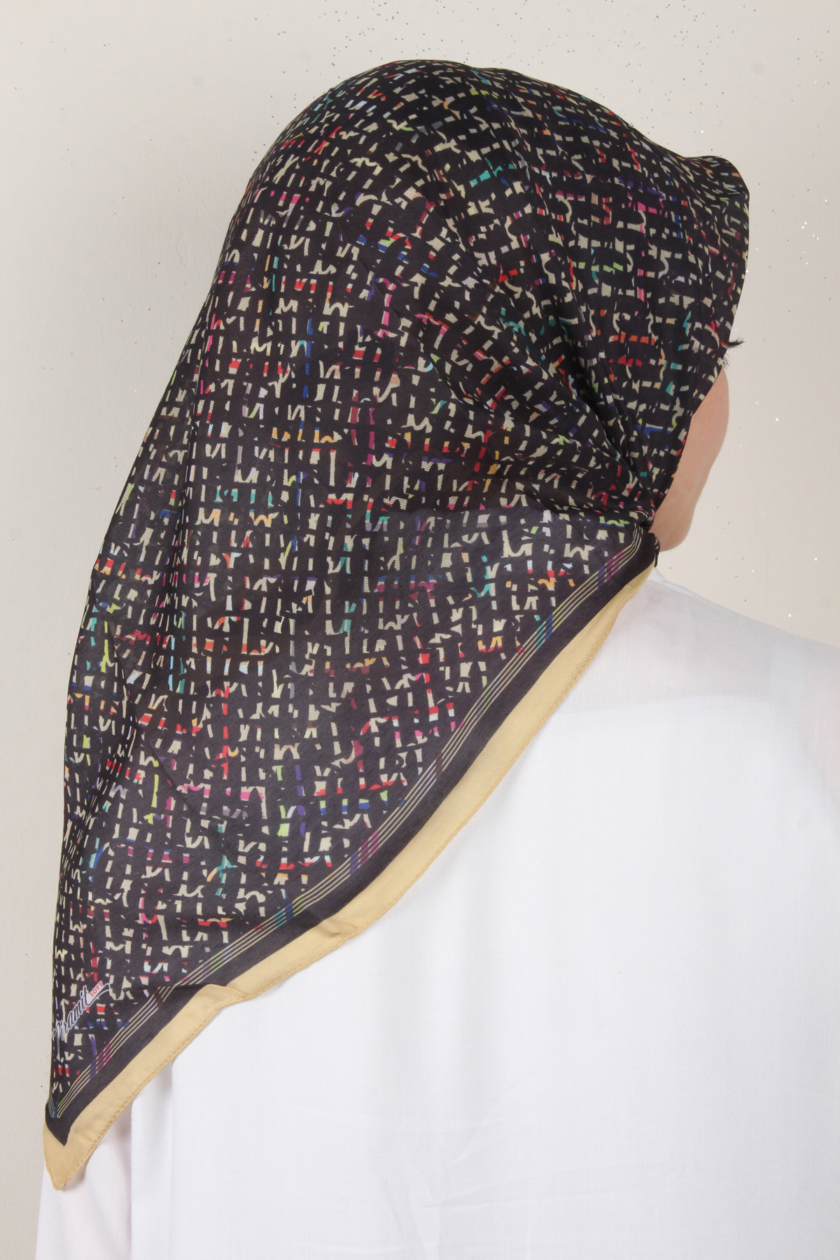 Nirvana Soft Eşarp 3347-2 Siyah-Sarı