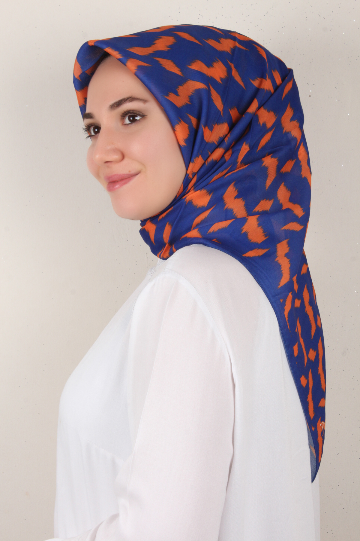 Nirvana Soft Eşarp 3348-21 Saks-Turuncu