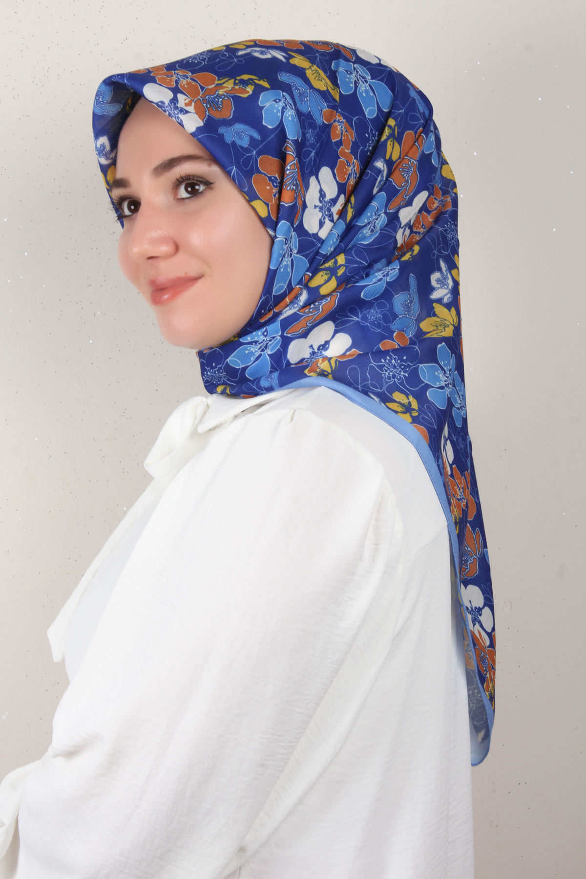 Nirvana Soft Eşarp 8093-12 Mavi-Bebe Mavisi