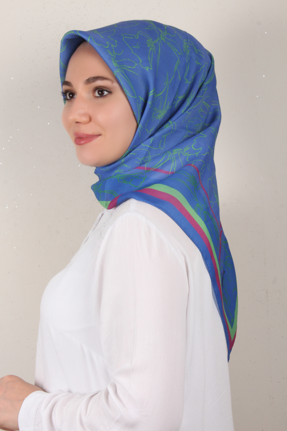 Nirvana Soft Eşarp 8098-14 İndigo