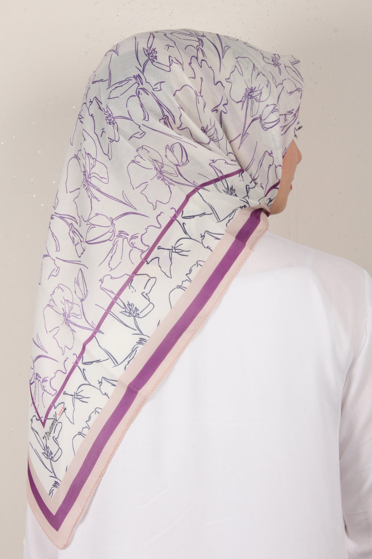 Nirvana Soft Eşarp 8098-15 Mor-Bej