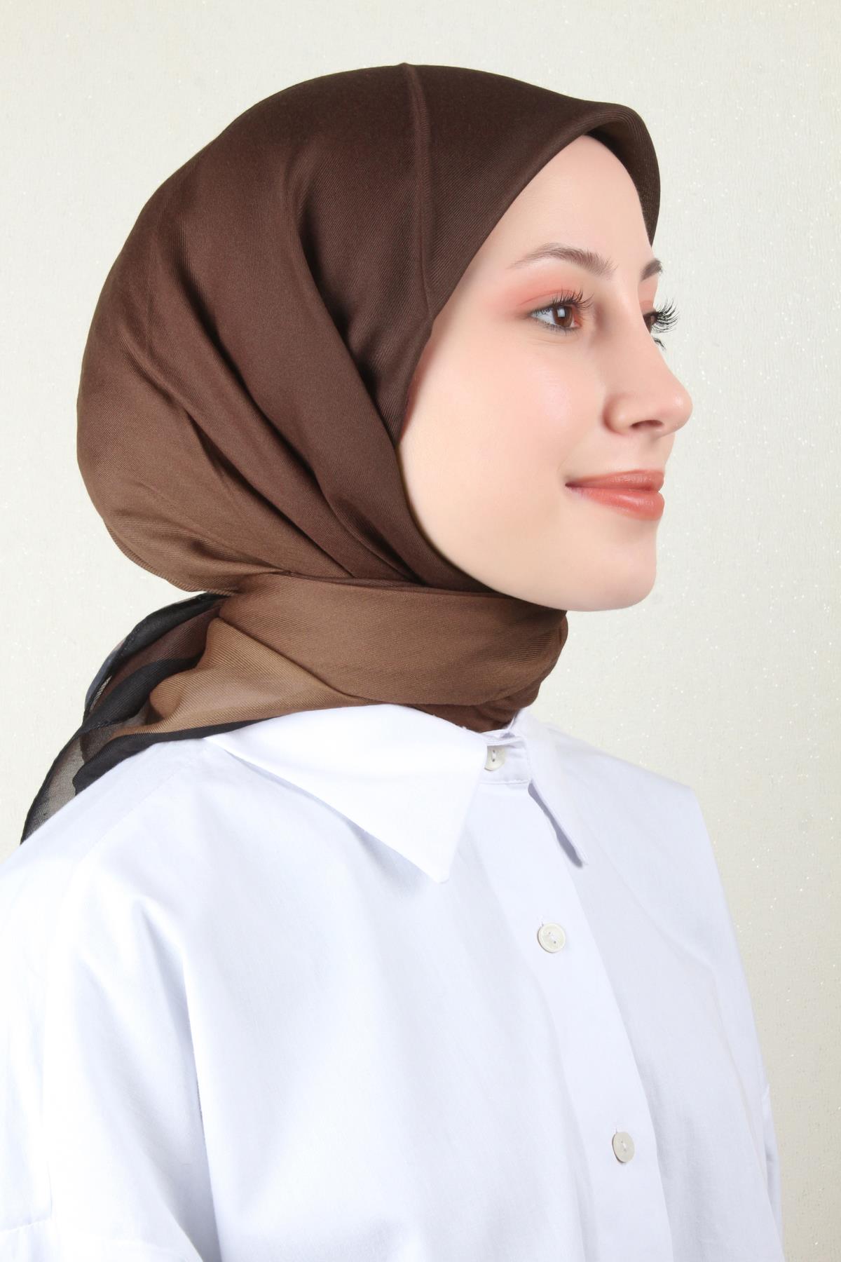Nirvana Soft Eşarp 8102-17 Kahverengi