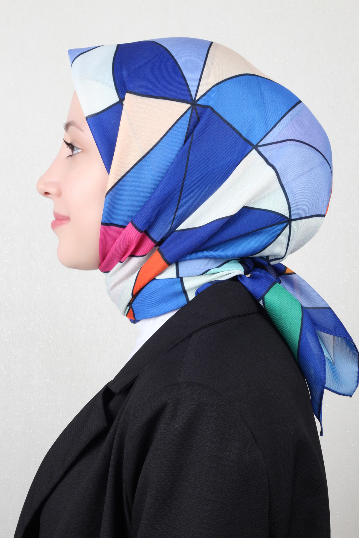 Nirvana Soft Eşarp 8106-3 Saks Mavisi