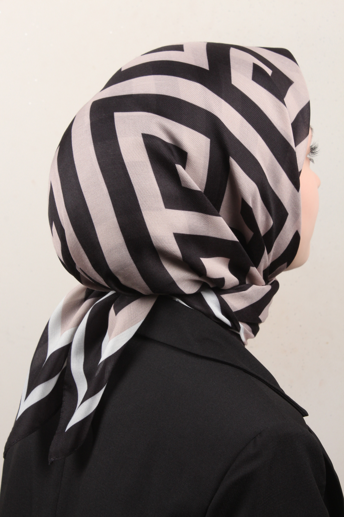 Nirvana Soft Eşarp 8113-10 Siyah-Bej