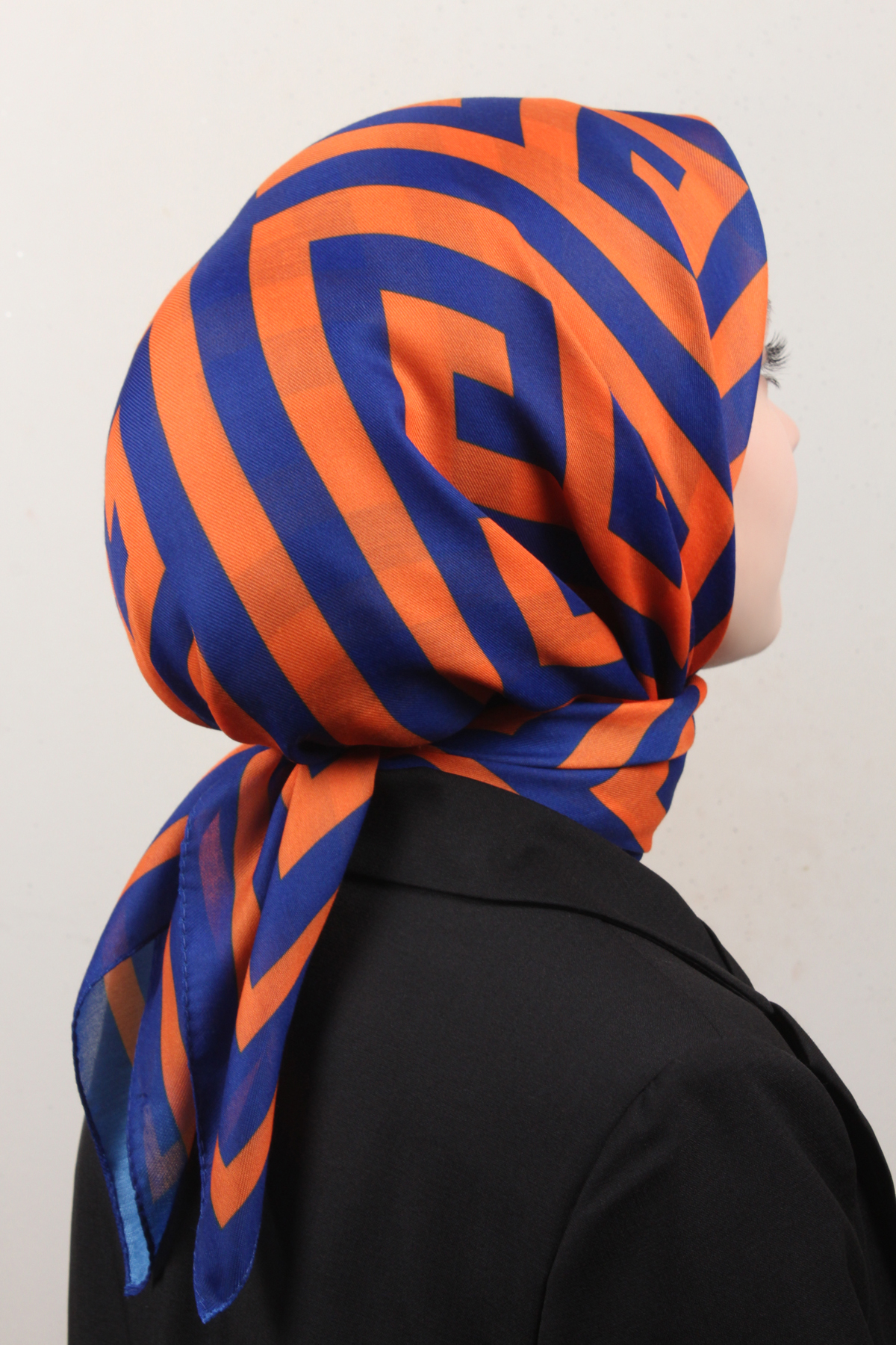 Nirvana Soft Eşarp 8113-15 Saks-Turuncu