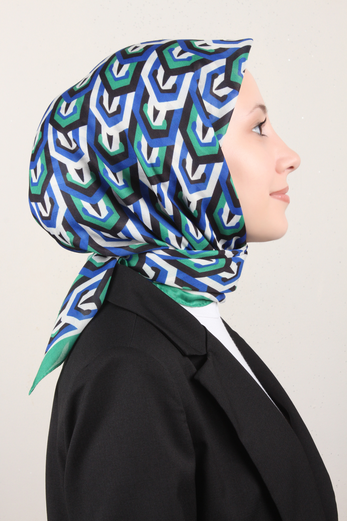 Nirvana Soft Eşarp 8114-11 Yeşil-Mavi