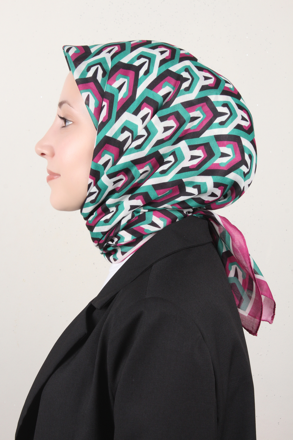 Nirvana Soft Eşarp 8114-5 Pembe-Yeşil