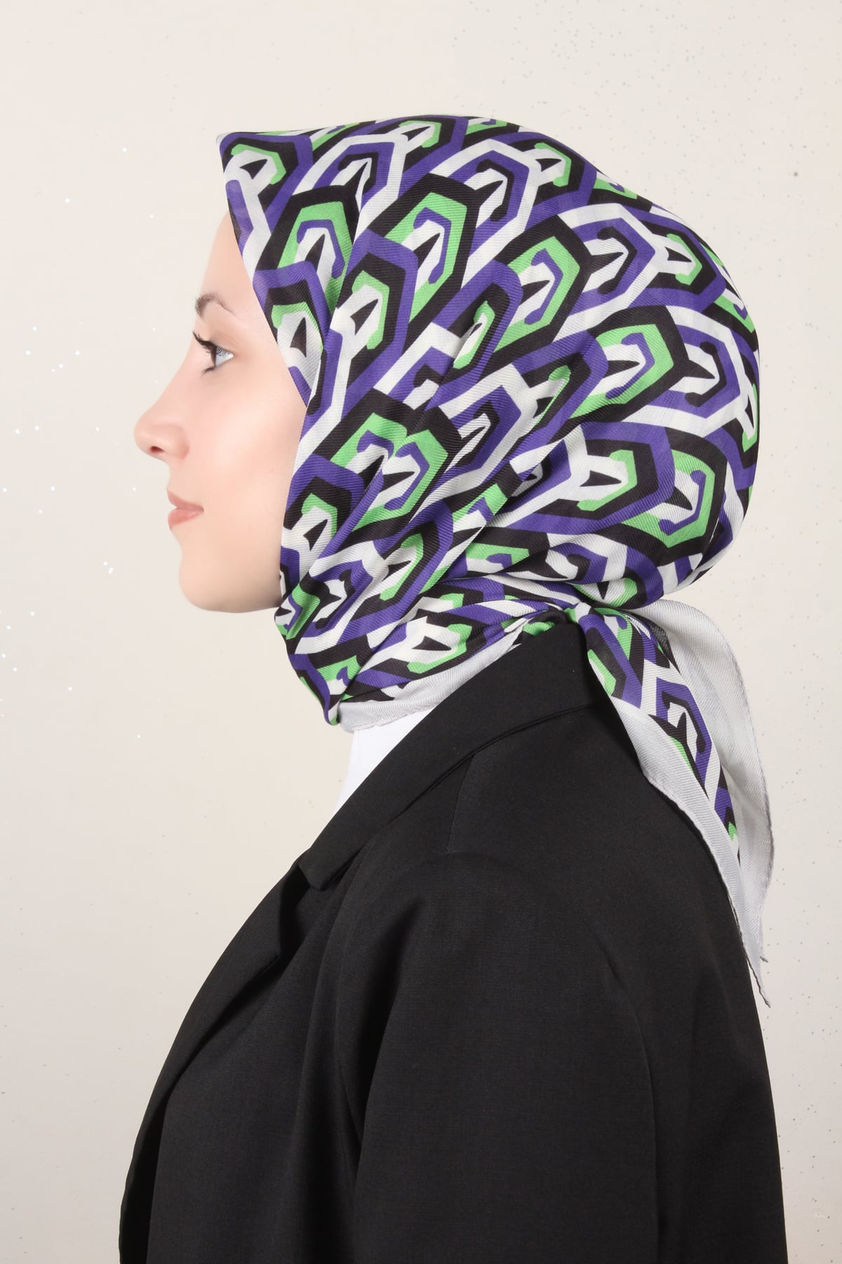 Nirvana Soft Eşarp 8114-9 Gri-Mor