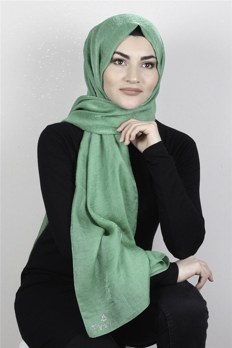 Olivya Simli Şal 4001-1 Yeşil