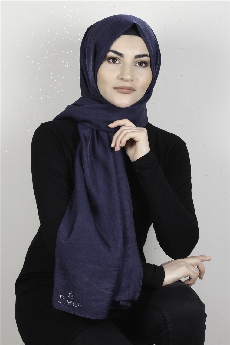 Olivya Simli Şal 4001-12 Lacivert