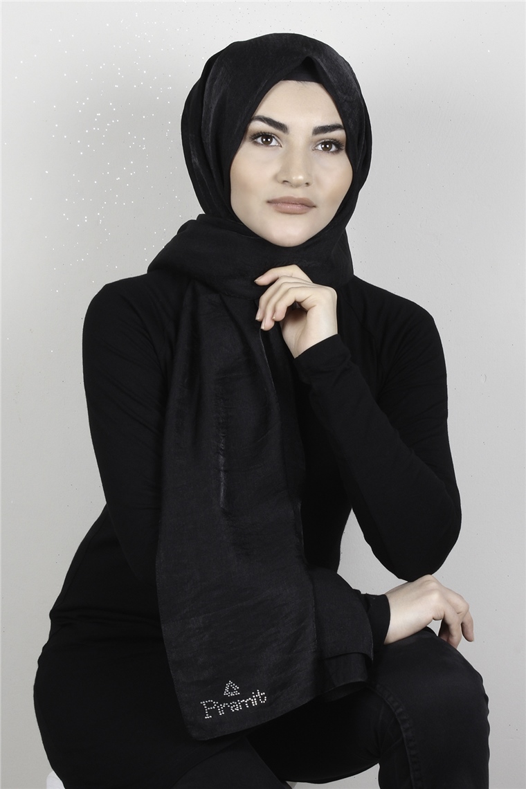 Olivya Simli Şal 4001-13 Siyah