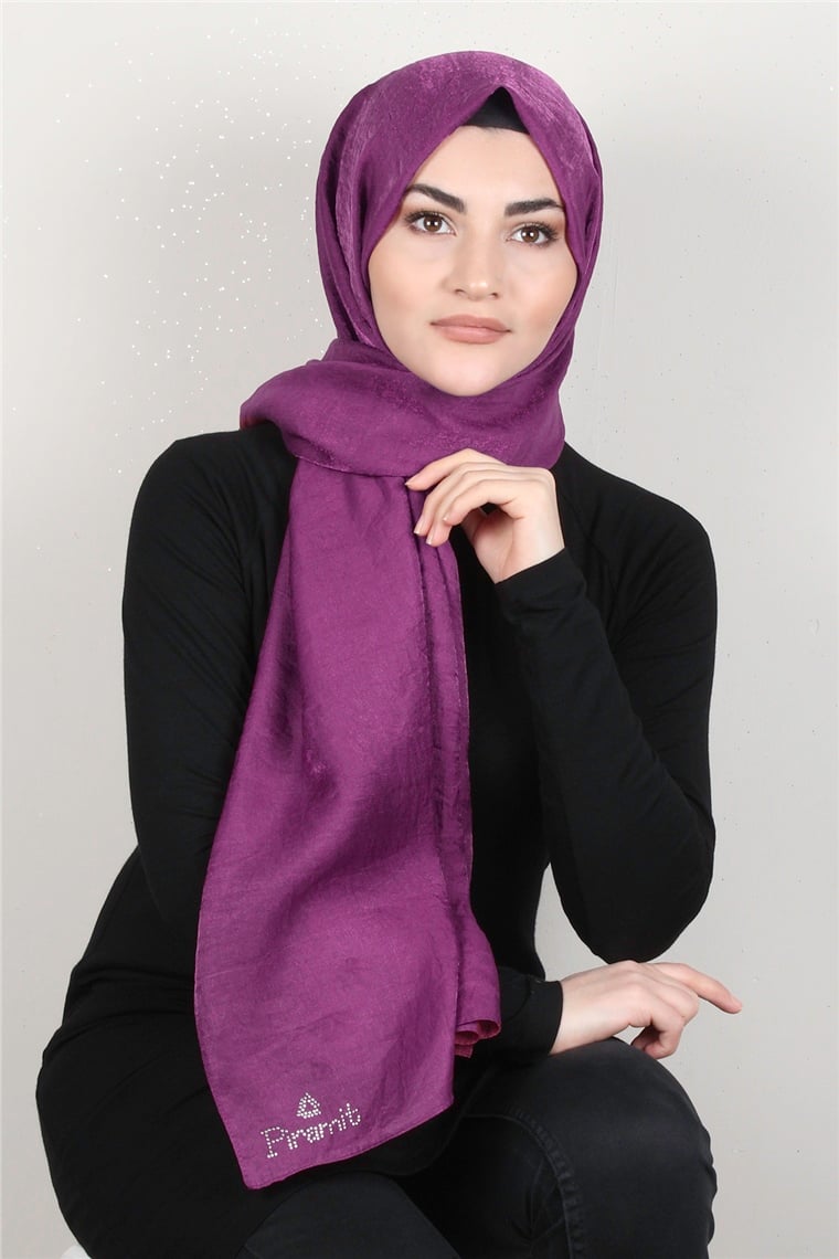 Olivya Simli Şal 4001-4 Fuşya 