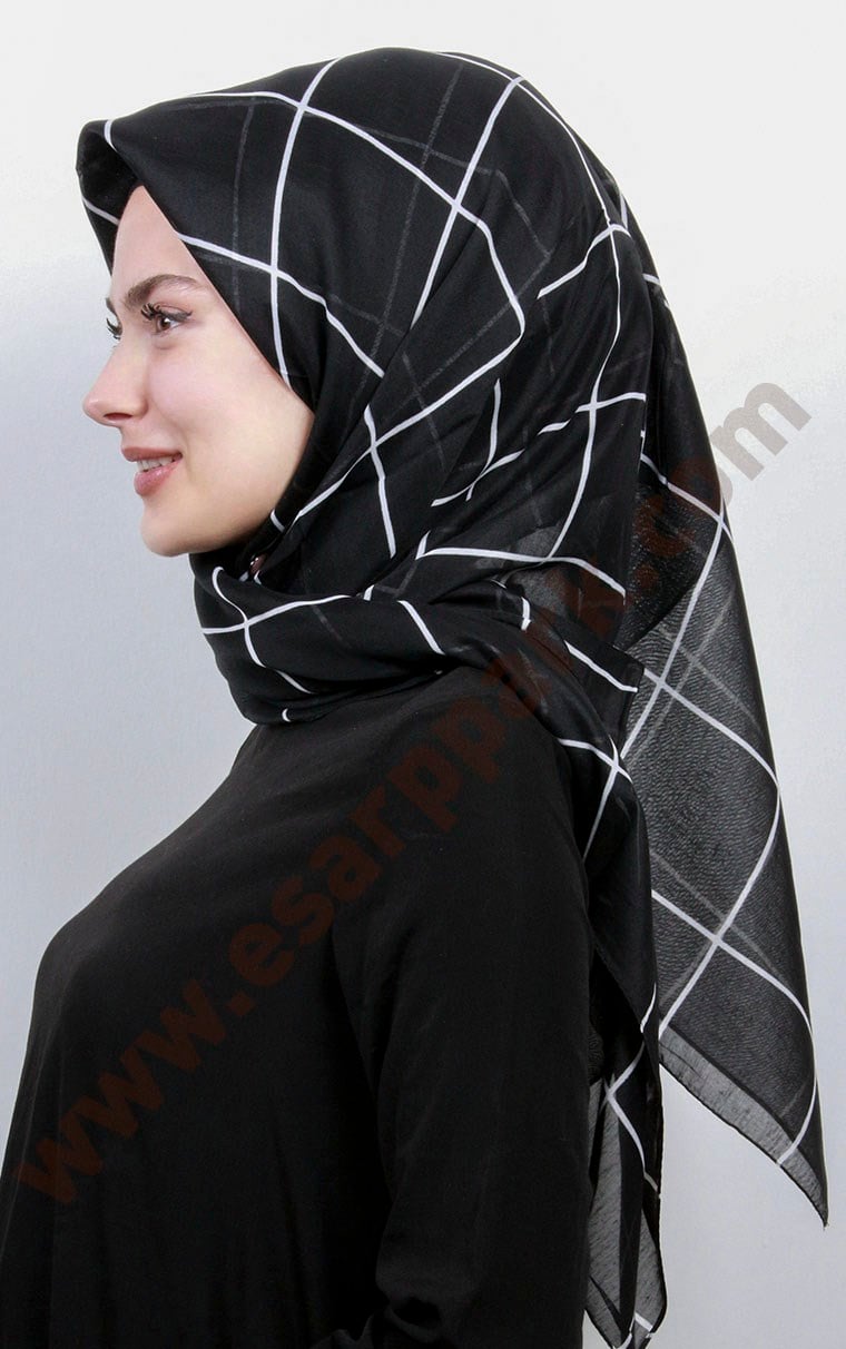 Pamuklu 140x140 Cm Eşarp 1070-34