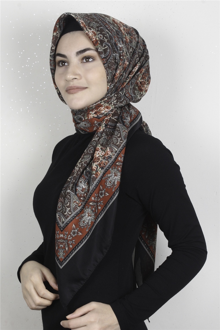 Pamuklu 140x140 Cm Eşarp 1070-65