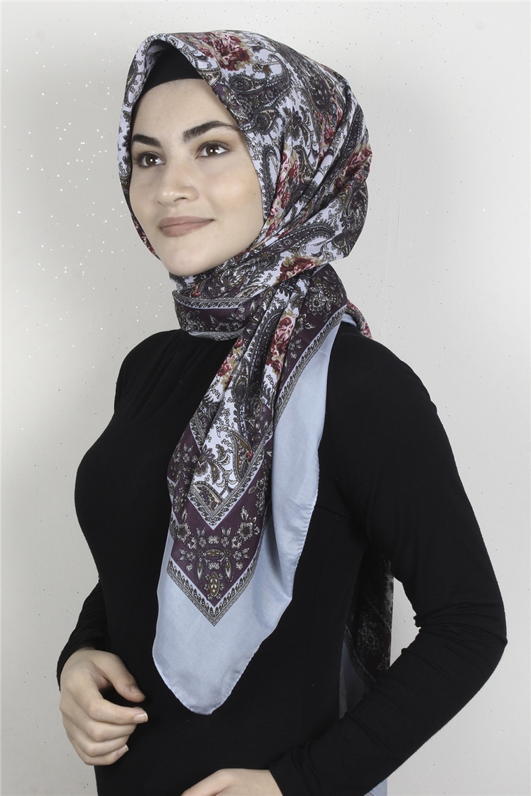 Pamuklu 140x140 Cm Eşarp 1070-74