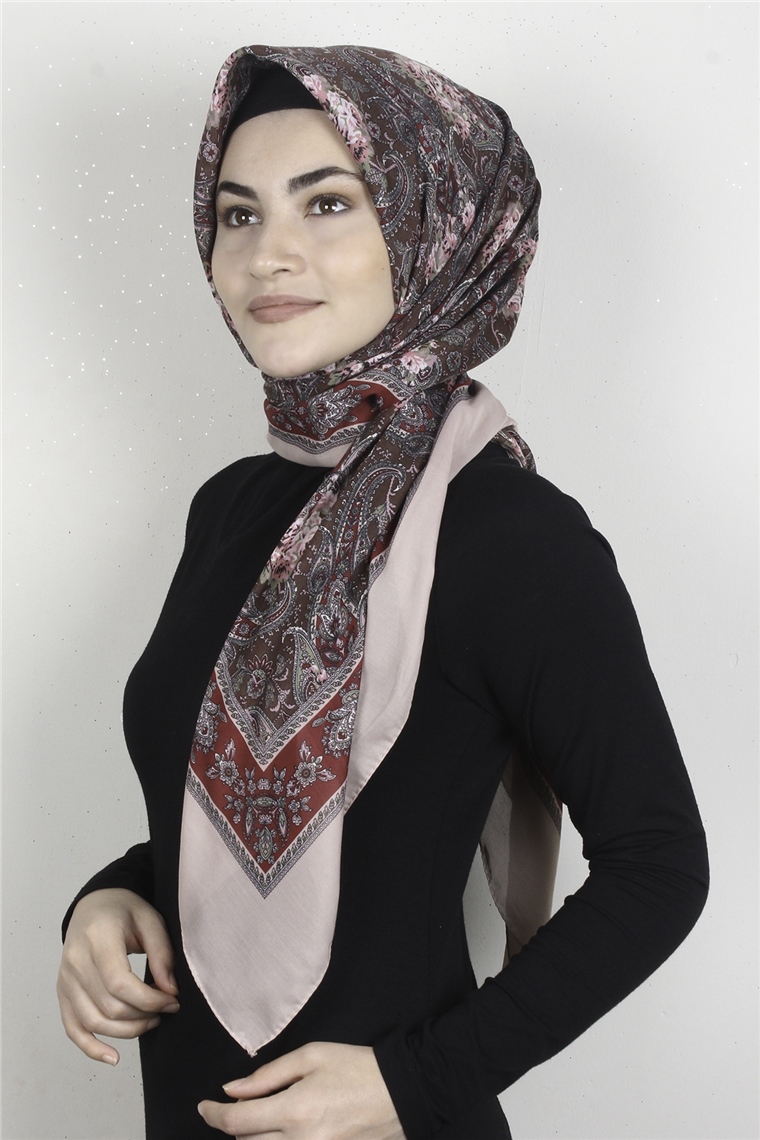 Pamuklu 140x140 Cm Eşarp 1070-77