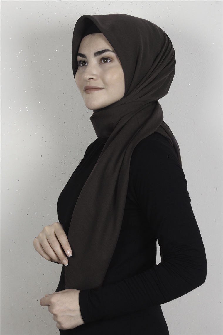 Pamuklu 140x140 Cm Eşarp 1070-87 Acı Kahve