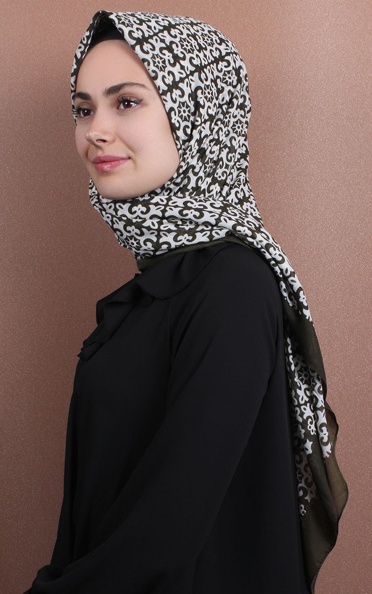 Pamuklu 140x140 Cm Eşarp 1074-3