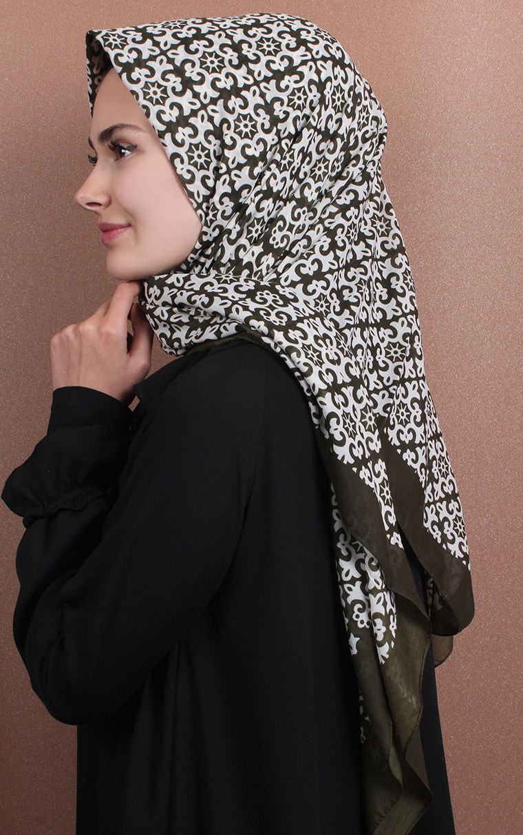 Pamuklu 140x140 Cm Eşarp 1074-3
