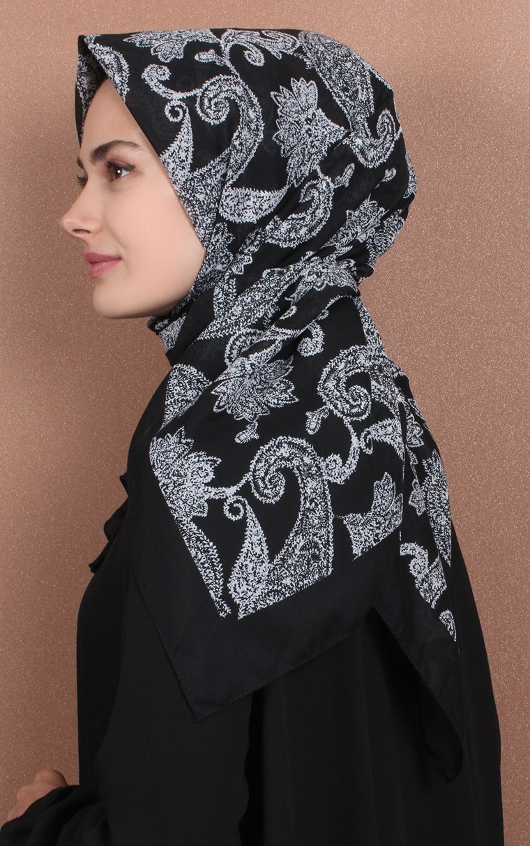 Pamuklu 140x140 Cm Eşarp 1088-5