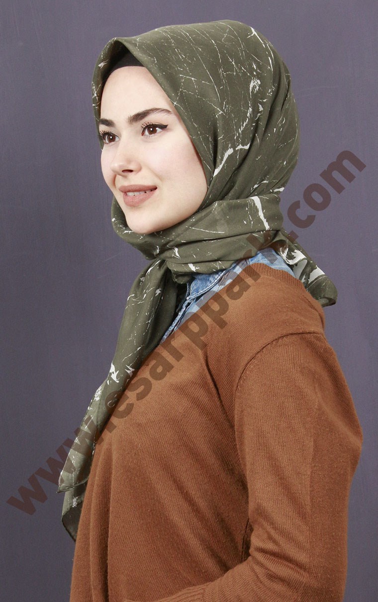 Pamuklu 140x140 Cm Eşarp 1092-1