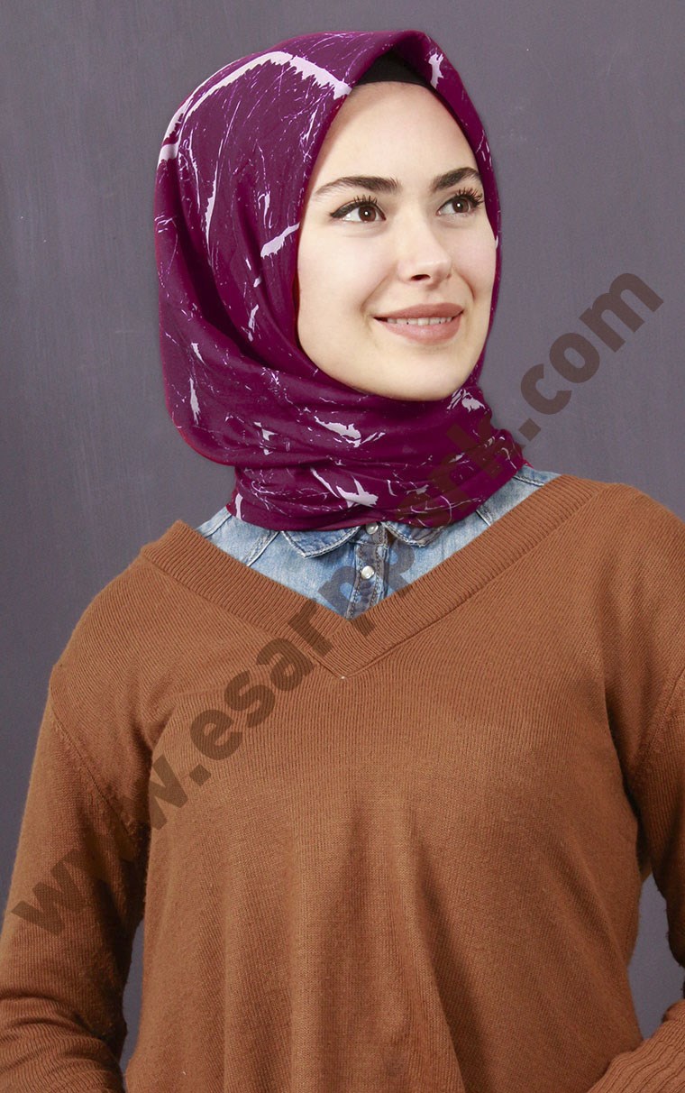 Pamuklu 140x140 Cm Eşarp 1092-10