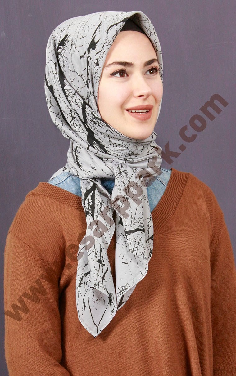 Pamuklu 140x140 Cm Eşarp 1092-2