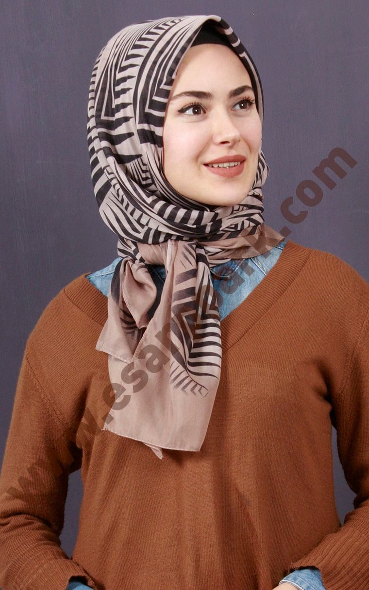 Pamuklu 140x140 Cm Eşarp 1094-2