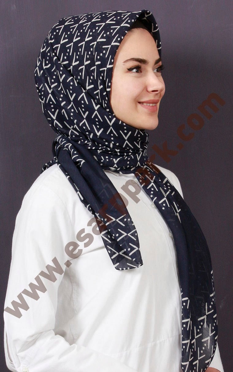 Pamuklu 140x140 Cm Eşarp 1095-10