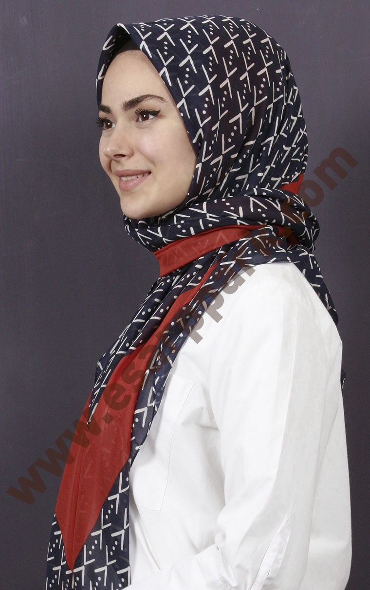 Pamuklu 140x140 Cm Eşarp 1095-2