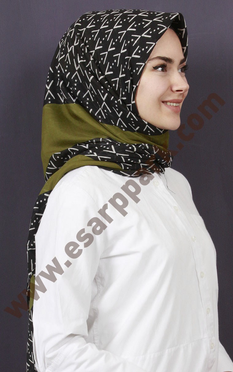 Pamuklu 140x140 Cm Eşarp 1095-3