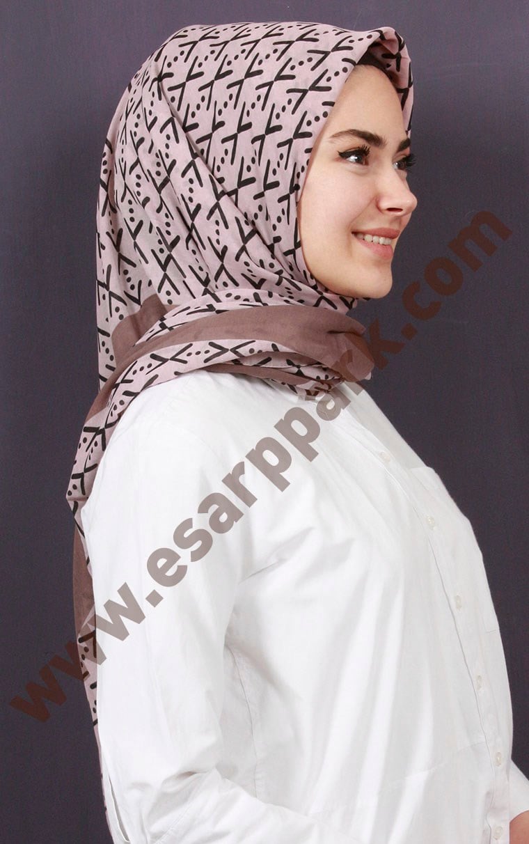 Pamuklu 140x140 Cm Eşarp 1095-7