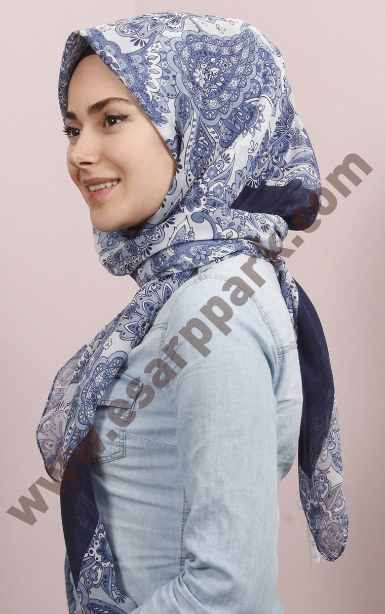 Pamuklu 140x140 Cm Eşarp 1097-22