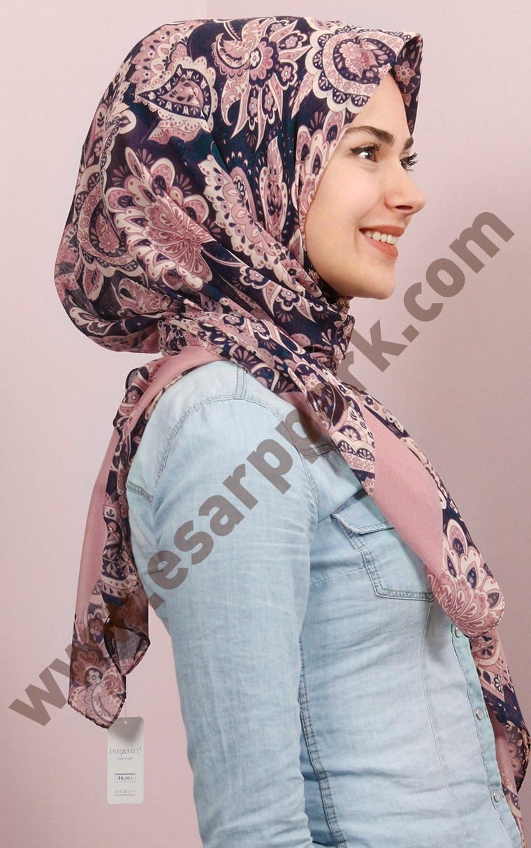 Pamuklu 140x140 Cm Eşarp 1097-8