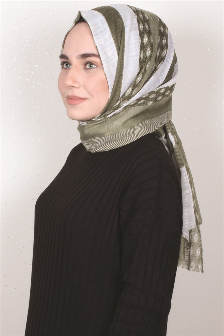 Pamuklu Desenli Şal 5253-4