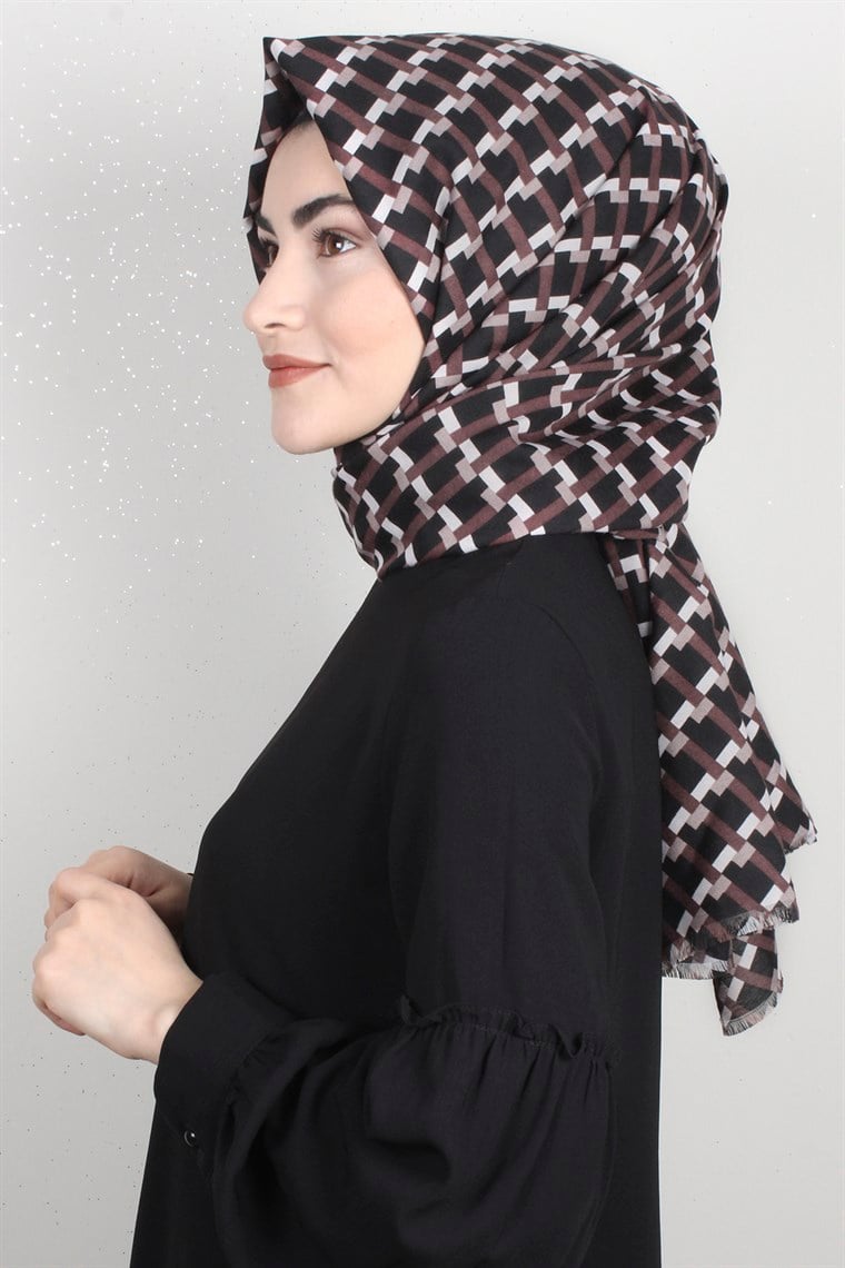 Pamuklu Desenli Şal 5572-15