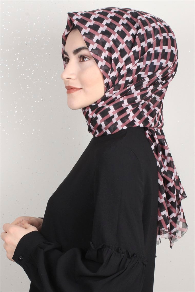 Pamuklu Desenli Şal 5572-8