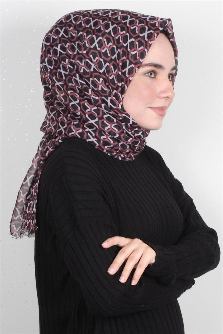 Pamuklu Desenli Şal 5573-13