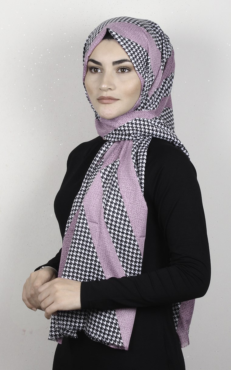 Pamuklu Desenli Şal 5767-2