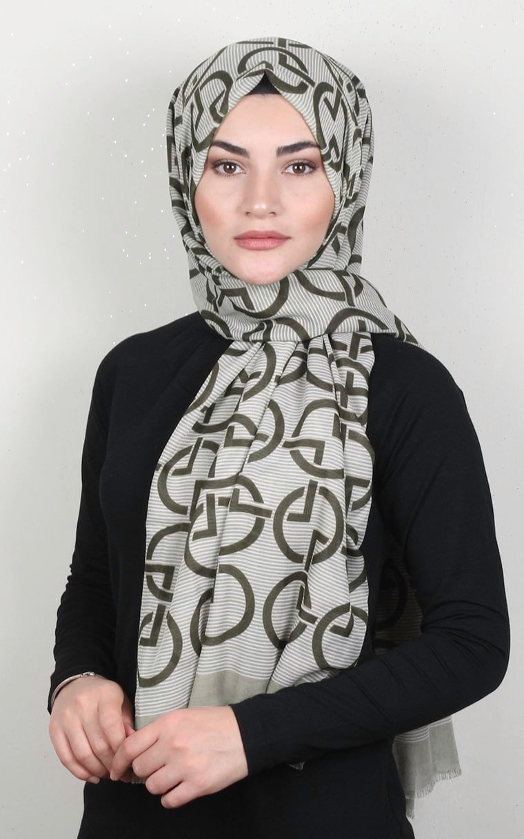 Pamuklu Desenli Şal 5768-3