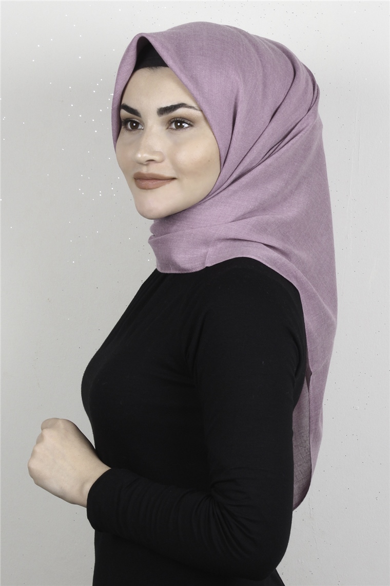 Pamuklu Düz Eşarp 3512-5 Pembe
