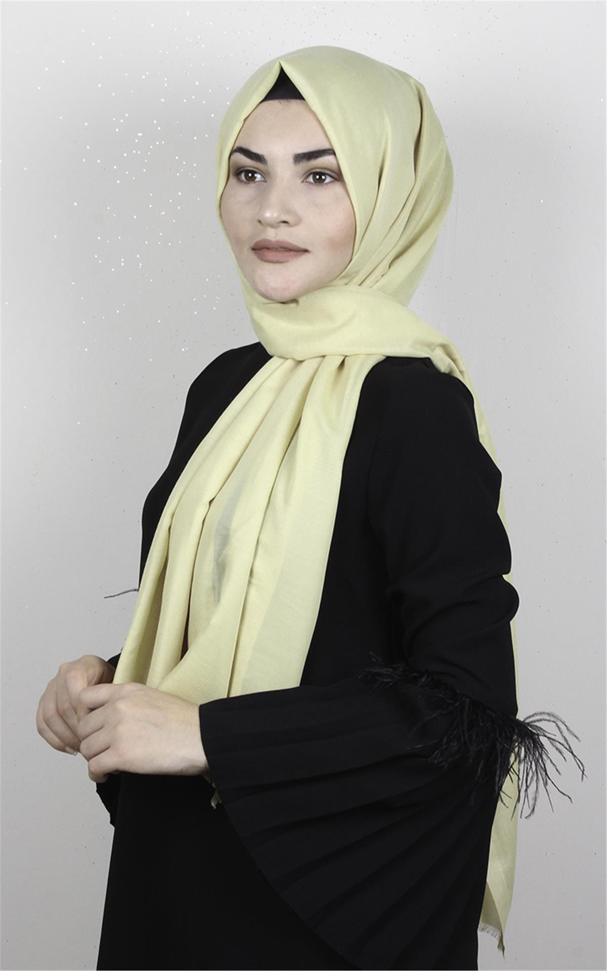 Pamuklu Düz Şal 2803-27 Gold