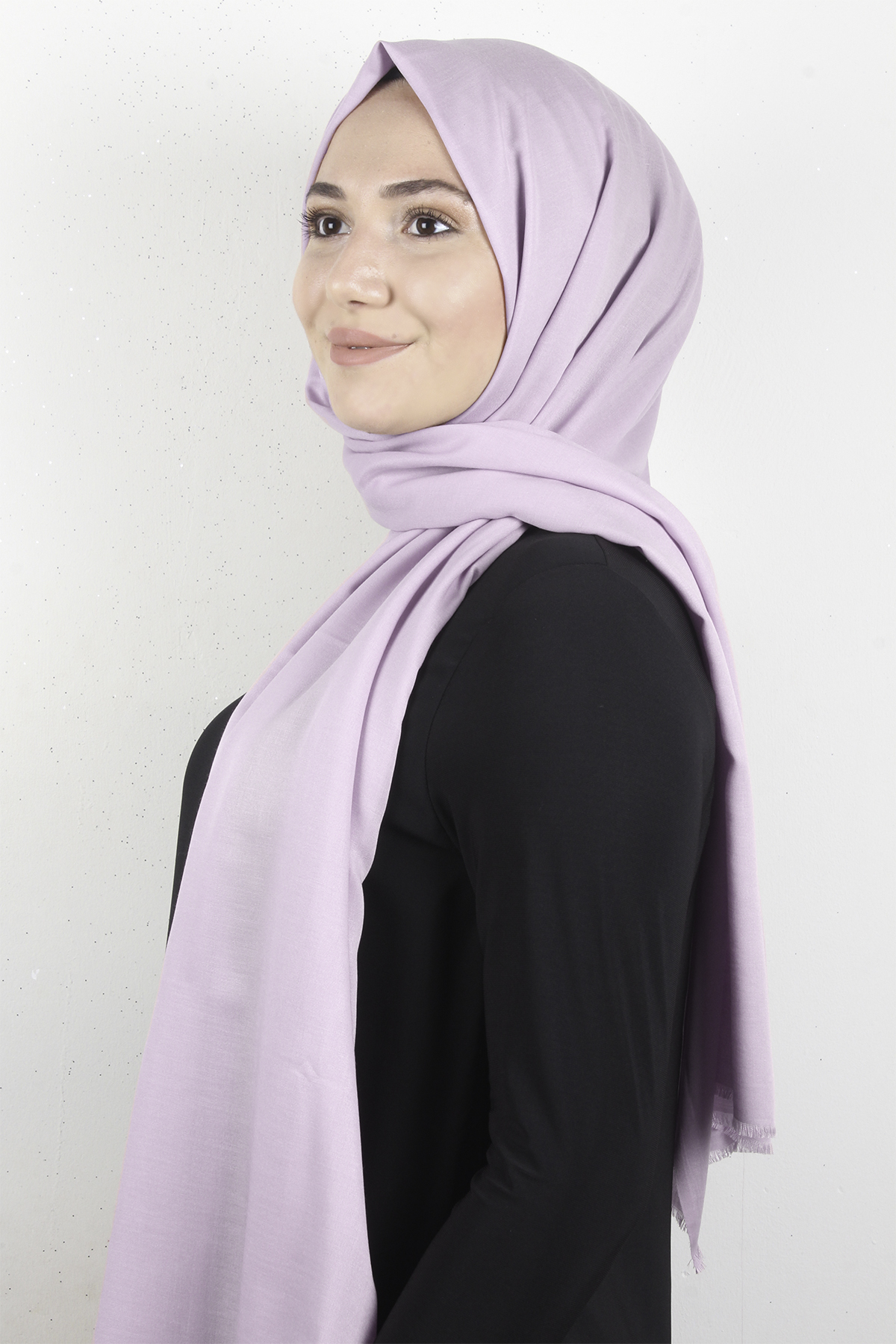 Pamuklu Düz Şal 2803-31 Toz Pembe