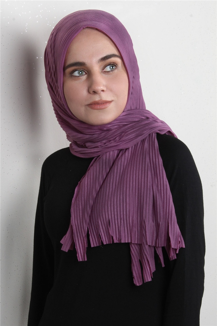 Pamuklu Hazır Şal 1589-5 Pembe